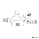 三栄水栓製作所 【販売終了】共用横水栓 呼び:13 共用横水栓 呼び:13 JY60J-13 画像2