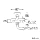 SANEI 二口横水栓 呼び:13 寒冷地用 二口横水栓 呼び:13 寒冷地用 JF10AK-13 画像2