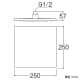 SANEI 回転シャワーヘッド バスルーム用 角型 幅・奥行:250mm 回転シャワーヘッド バスルーム用 角型 幅・奥行:250mm S1040F4 画像3