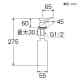 SANEI ソープディスペンサー 洗面所用 洗面器取付タイプ 容積:約300cc ソープディスペンサー 洗面所用 洗面器取付タイプ 容積:約300cc W170 画像2