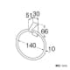 SANEI 【販売終了】Lタイプタオルリング 洗面所用 ビス付 リング内径:140mm Lタイプタオルリング 洗面所用 ビス付 リング内径:140mm W530 画像2
