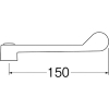 SANEI ワンタッチレバーロング ハンドルアダプター4個付 長さ:150mm ワンタッチレバーロング ハンドルアダプター4個付 長さ:150mm PR23F-L 画像4