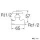 三栄水栓製作所 【販売終了】化粧バルブ2型 共用形 全長:65mm 呼び:13 化粧バルブ2型 共用形 全長:65mm 呼び:13 JV21A-2-13 画像2
