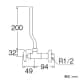 三栄水栓製作所 【販売終了】アングル止水栓 共用形 呼び:13 アングル止水栓 共用形 呼び:13 JV22J-13 画像2