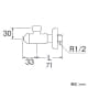 三栄水栓製作所 【販売終了】D式止水栓本体 共用形 ナットなし 呼び:13 給水管長さ:55mm D式止水栓本体 共用形 ナットなし 呼び:13 給水管長さ:55mm JV22AD-X2-13 画像2