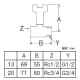 三栄水栓製作所 【販売終了】首長ストレートボールバルブ ハンドルワンタッチ着脱タイプ 呼び:13 首長ストレートボールバルブ ハンドルワンタッチ着脱タイプ 呼び:13 V649-13 画像2