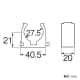 SANEI さや管連結サドル 幅40.5×高さ20mm さや管連結サドル 幅40.5×高さ20mm R6502-22 画像2