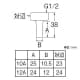 三栄水栓製作所 【生産完了品】ペア樹脂管金具セット バスルーム用 T421-862の10A・12A用  T421-4S-12A 画像2