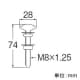 SANEI 密結ロータンクボルト トイレ用 2本1組 長さ:74mm 密結ロータンクボルト トイレ用 2本1組 長さ:74mm R44 画像2