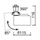 オーデリック 【生産完了品】LEDスポットライト フラット形6.5W 昼白色(5000K) 光束607lm 配光角108° オフホワイト  OS256194ND 画像2