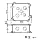 未来工業 四角コンクリートボックス 大深形(54mm) 側面ノックアウト無 四角コンクリートボックス 大深形(54mm) 側面ノックアウト無 4CBL-54 画像4