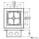 未来工業 X線防護用アウトレットボックス鉛ボード用 4方出 大形四角(深型) X線防護用アウトレットボックス鉛ボード用 4方出 大形四角(深型) CDO-5BXP4-1 画像3