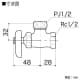 KVK 【販売終了】アングル形止水栓 固定こま仕様 アングル形止水栓 固定こま仕様 K6-P5 画像2