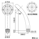 カクダイ 【販売終了】ラケットシャワー 大型噴板タイプ 低水圧対応 吐水穴外周φ56mm アダプター付 ホワイト ラケットシャワー 大型噴板タイプ 低水圧対応 吐水穴外周φ56mm アダプター付 ホワイト 356-300-W 画像3