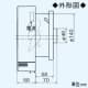 三菱 パイプ用ファン 雑ガスセンサータイプ 角形格子グリル 居室用 接続パイプφ150mm パイプ用ファン 雑ガスセンサータイプ 角形格子グリル 居室用 接続パイプφ150mm V-12PNLD8 画像3