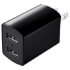 サンワサプライ 【生産完了品】USB充電器 合計2.1A USB2ポート ブラック  ACA-IP36BK 画像1