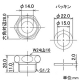 カクダイ 【販売終了】小便用フレキアダプター パッキン付 小便用フレキアダプター パッキン付 7977 画像2