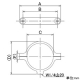 カクダイ 【販売終了】止め金具 パイプ外径20.6mm 取付ネジW1/4×山20 止め金具 パイプ外径20.6mm 取付ネジW1/4×山20 2211-20.6 画像3