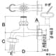カクダイ 【販売終了】共用カップリング付き横水栓 カギ式 単水栓タイプ 呼び径13 カギ付 共用カップリング付き横水栓 カギ式 単水栓タイプ 呼び径13 カギ付 7031-13 画像2