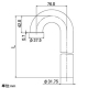 カクダイ 【販売終了】ステッキ管 呼び32 サイズ76×550mm ツバ付 ステッキ管 呼び32 サイズ76×550mm ツバ付 0438-32B 画像2