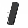 電材堂 【販売終了】USBハブアダプター USB〜Surface Go ブラック DCAHUBFT01