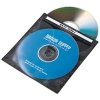 サンワサプライ DVD・CD不織布ケース 2枚収納 インデックスカード付 ブラック 100枚セット FCD-FN100BKN
