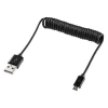 サンワサプライ 【生産完了品】マイクロUSB ケーブル MicroB カールコード 長さ0.22m ブラック KU-CMCB15BK