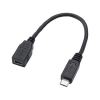 サンワサプライ 【生産完了品】マイクロUSB変換アダプタケーブル マイクロBオス-ミニBメス 10cm ブラック AD-USB17