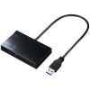 サンワサプライ USB3.0カードリーダー UHS-&#8545;対応 5スロット 59メディア対応 ブラック USB3.0カードリーダー UHS-&#8545;対応 5スロット 59メディア対応 ブラック ADR-3ML35BK 画像1