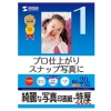 サンワサプライ 【生産完了品】インクジェット写真印画紙 B5サイズ 超光沢・特厚タイプ 片面印刷 20枚入 JP-EP2NB5