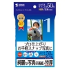 サンワサプライ 【生産完了品】インクジェット写真印画紙 はがきサイズ 超光沢・特厚タイプ 片面印刷 お手軽タイプ 50枚入 JP-EP6HK