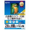 サンワサプライ 【生産完了品】インクジェット用印刷紙 A4サイズ つやなしマット・薄手タイプ スーパーファイングレード 片面印刷 100枚入 JP-EM4NA4N-100
