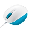 サンワサプライ 【生産完了品】有線ブルーLEDマウス USBコネクタ(Aタイプ) 小型サイズ ミントブルー&ホワイト MA-BL6WBL