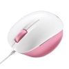サンワサプライ 【生産完了品】有線ブルーLEDマウス USBコネクタ(Aタイプ) 小型サイズ ピーチピンク&ホワイト MA-BL6WP
