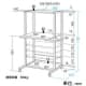 サンワサプライ 【生産完了品】パソコンラック ローコストタイプ 省スペース型 W650×D610×H1150mm 総耐荷重60kg パソコンラック ローコストタイプ 省スペース型 W650×D610×H1150mm 総耐荷重60kg RAC-EC34 画像3