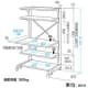 サンワサプライ 【生産完了品】マルチメディアラック W900×D700×H1511.5mm 天板・棚板高さ可変タイプ 総耐荷重100kg マルチメディアラック W900×D700×H1511.5mm 天板・棚板高さ可変タイプ 総耐荷重100kg RAC-264N 画像3