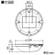 DAIKO 【生産完了品】LED浴室灯 電球色 非調光タイプ 白熱灯60W×2灯タイプ 防雨・防湿形 天井・壁付兼用 LED浴室灯 電球色 非調光タイプ 白熱灯60W×2灯タイプ 防雨・防湿形 天井・壁付兼用 DWP-37548 画像3