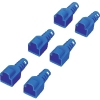 ELECOM コネクタ保護カバー 先付けタイプ 6個入 ブルー LD-EBBU6