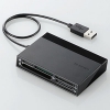 ELECOM USBハブ3ポート付USB2.0メモリリーダライタ 5スロット 53メディア対応 MR-C24BK
