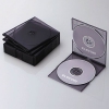 ELECOM Blu-ray・DVD・CDケース スリムタイプ 2枚収納 10枚セット クリアブラック CCD-JSCSW10CBK