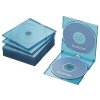 ELECOM Blu-ray・DVD・CDケース スリムタイプ 2枚収納 10枚セット クリアブルー CCD-JSCSW10CBU