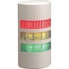 パトライト LED壁面取付積層信号灯 《シグナル・タワー ウォールマウント》 点灯/点滅/ブザータイプ 3段式(赤・黄・緑) ライトグレー WEP-302FB-RYG