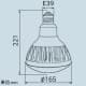 日動工業 【生産完了品】作業用LED投光器 バラストレス水銀灯300W相当 ワイドタイプ 高演色LED電球 ハイスペックエコビック40W 昼白色 口金E39 電線5m ポッキンプラグ 作業用LED投光器 バラストレス水銀灯300W相当 ワイドタイプ 高演色LED電球 ハイスペックエコビック40W 昼白色 口金E39 電線5m ポッキンプラグ ATL-E4005J-50K 画像4