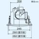 三菱 【生産完了品】ダクト用換気扇 角形格子グリル 天井埋込形 丸穴据付タイプ サニタリー用 低騒音形 接続パイプφ100mm 埋込寸法φ250mm ダクト用換気扇 角形格子グリル 天井埋込形 丸穴据付タイプ サニタリー用 低騒音形 接続パイプφ100mm 埋込寸法φ250mm VD-13ZCC5-C 画像4