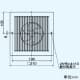 三菱 パイプ用ファン 排気用 大風量・高静圧タイプ 角形格子グリル 浴室用 BL認定品 接続パイプφ150mm パイプ用ファン 排気用 大風量・高静圧タイプ 角形格子グリル 浴室用 BL認定品 接続パイプφ150mm V-12PP8-BL 画像2