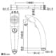 カクダイ 【販売終了】サーモスタットシャワー混合栓 節湯型 壁付タイプ 逆流防止機能・シャワーホース付 サーモスタットシャワー混合栓 節湯型 壁付タイプ 逆流防止機能・シャワーホース付 173-062 画像4