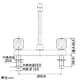 カクダイ 【生産完了品】2ハンドル混合栓 取付穴径23〜26mm 吐水口高さ205mm 2ハンドル混合栓 取付穴径23〜26mm 吐水口高さ205mm 151-005 画像3