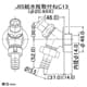 カクダイ 【販売終了】共用カップリング付き水栓 単水栓タイプ 固定コマ式 呼び径13 一般地・寒冷地共用 カギ付 共用カップリング付き水栓 単水栓タイプ 固定コマ式 呼び径13 一般地・寒冷地共用 カギ付 703-011-13 画像2