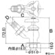 カクダイ 【販売終了】散水栓 単水栓タイプ 固定コマ式 呼び径20 寒冷地用 散水栓 単水栓タイプ 固定コマ式 呼び径20 寒冷地用 7032KK-20 画像2