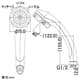 カクダイ 【生産完了品】マッサージシャワー 3WAYタイプ シャワー/ソフト/マッサージ切替 吐水穴外周φ50mm マッサージシャワー 3WAYタイプ シャワー/ソフト/マッサージ切替 吐水穴外周φ50mm 355-703 画像3
